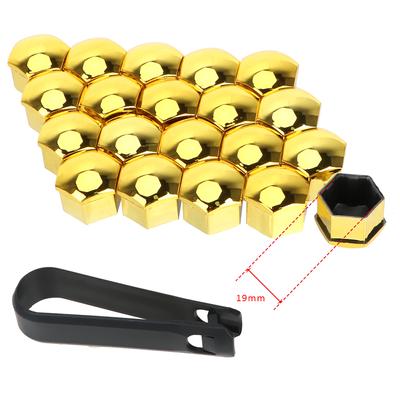 Auto Trim Matice šroubu na pneumatiku 20 kusů Ochranné krytky Vnější dekorace 17mm/19mm Krytky matic kol auta Kryt šroubu náboje auta