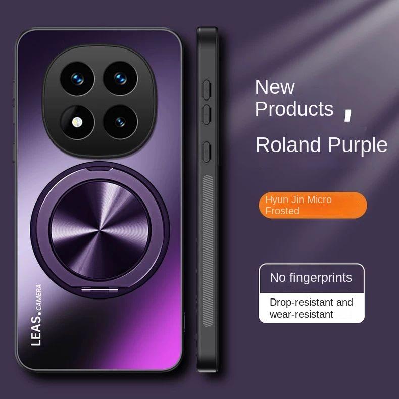 

Для Xiaomi POCO X7 Чехол Жесткий AG Матовый С Кольцом Подставка Магнитный Защитный Чехол Для Xiaomi POCO X7 Pro X 7 Чехол Для Телефона For POCO X7 Pro фиолетовый