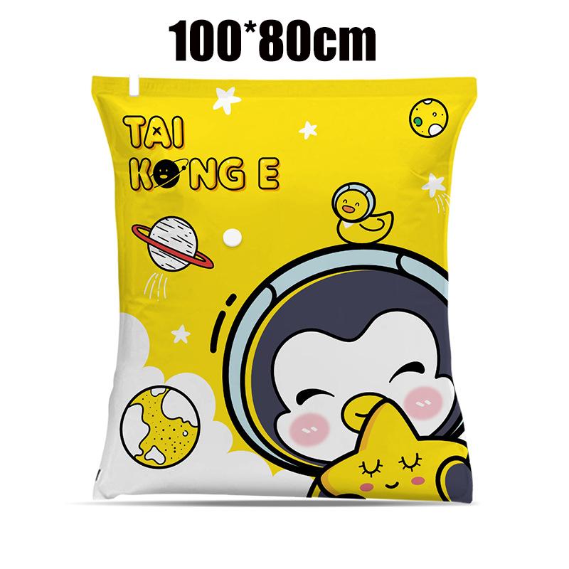 Chłopcy Dziewczynki Domowe Przechowywanie Torba Gruby Pyłoszczelny Pakowanie Oszczędność Miejsca Torba do Przechowywania Kołdra Odzież Bardzo Duża Pompka Ręczna Uroczy Kreskówkowy Próżniowa