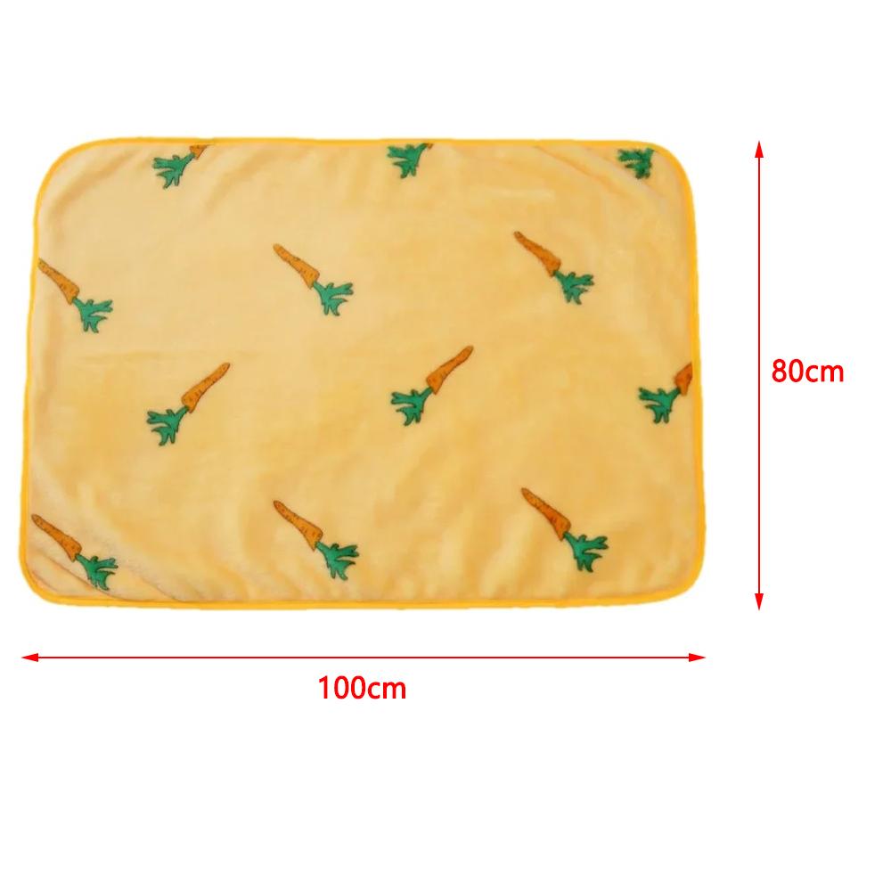 Warm Pet Blanket Fluffy Soft Cozy Dog Bed Mat For Small Medium Dogs Cats Cute Carrot Print Puppy Sofa Mat Schnauzer Supplies