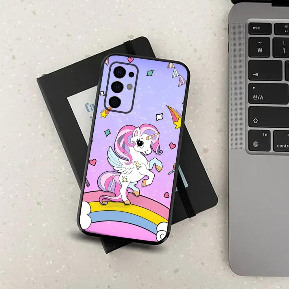 Unicorn cartoon Cute Phone Case For Samsung S24,S21,S22,S23,S30,Ultra,S20,Plus,Fe,Lite,Note,10,9,5G Black Soft Cover