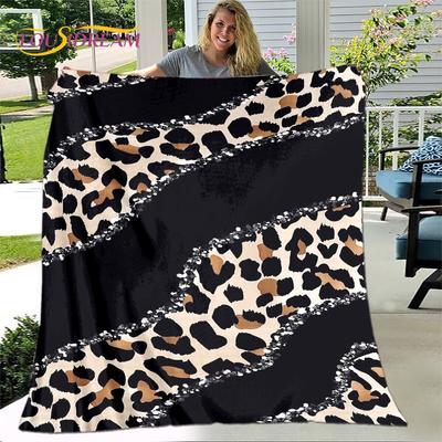 Classic Leopard Print Series Blanket,Flannel Blanket Throw Blanket,Warm Blanket for Living Room Bedroom Beds Sofa Travel Gift