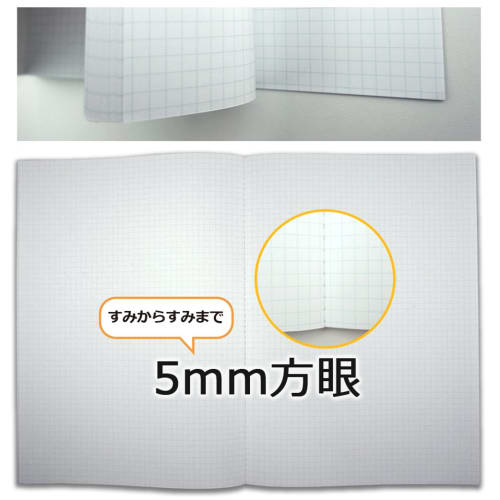 Plus Notebook A4 (No. 1) G-lined 5mm grid 40 sheets 3 volumes NO-204GS-3P 76-755