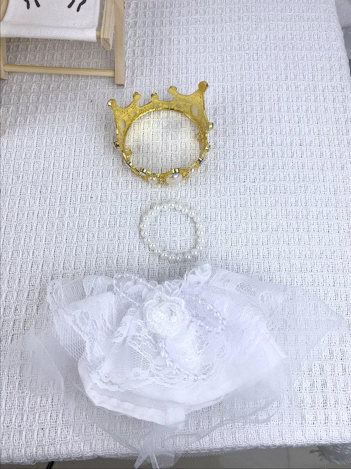 17cm Labubu Doll Formal Wedding Wear: Silicone Couple Suit & Dress - Princess Series