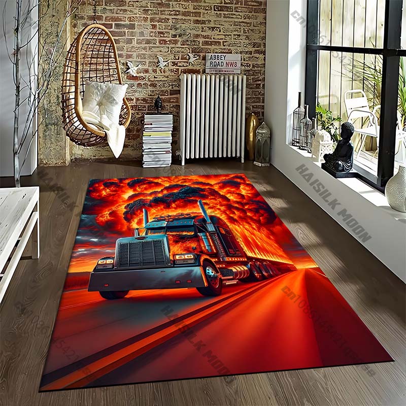 

Retro Truck Pattern Rug Carpet for Living Room Bathroom Mat Creative Doormat Carpet for Bedroom Home Decor Alfombras Cool 40x60cm