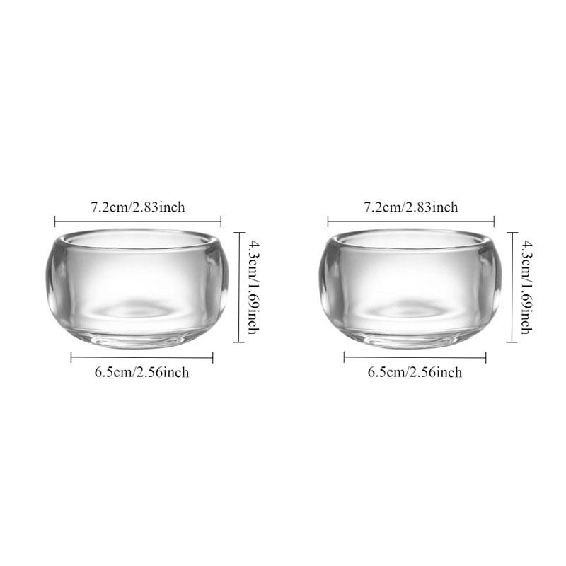 80ml High End Tea Mug Heat-resistant Water Cup Elegant Tea Utensils Creative Teaware Living Room Christmas Gift for Friend 2pcs