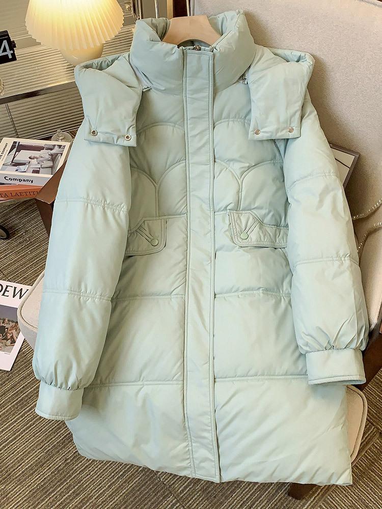 Winter New Down  Clothes Women's Medium and Long Loose  Clothes Thickened Outer Wear Warm  Jackets Fashionable
