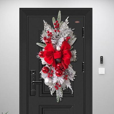 Exquisite Christmas Swag Wreath Pendants Ornament Atmosphere Decorative Garland Holiday Home Door Window Decoration