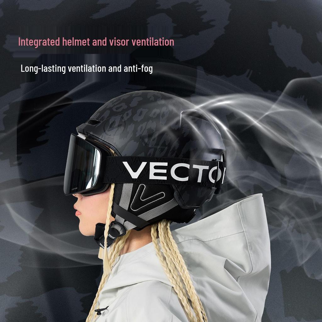 VECTOR Ski & Snowboard Helmet for Men & Women - Anti-Collision, Anti-Fall Safety Gear