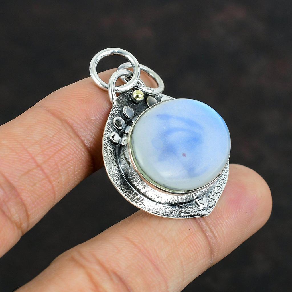Rainbow Moonstone Pendant Handmade Jewelry Original Gemstone Pendant 925 Sterling Silver Pendant Moonstone Jewelry For Her Gifts For Mother