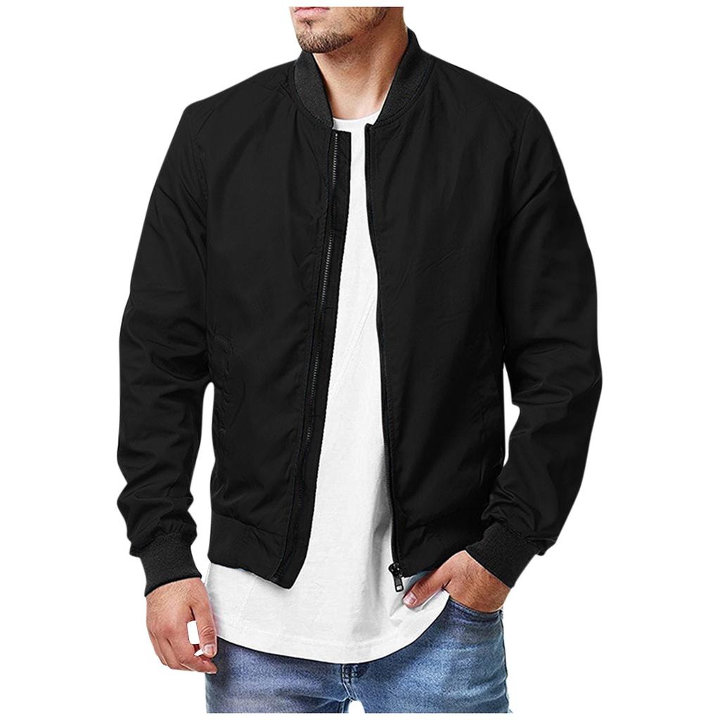 Pánská bunda na zip, ležérní retro bunda Cardigan s dlouhým rukávem