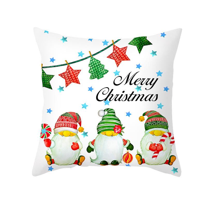 Christmas Pillow Case, Christmas Tree Elk Pillow Case, Peach Skin Cushion Pillow Core, Christmas Atmosphere