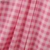 ZANZEA Women Casual Stand Collar 3/4 Sleeve Grid Print A-line Dress