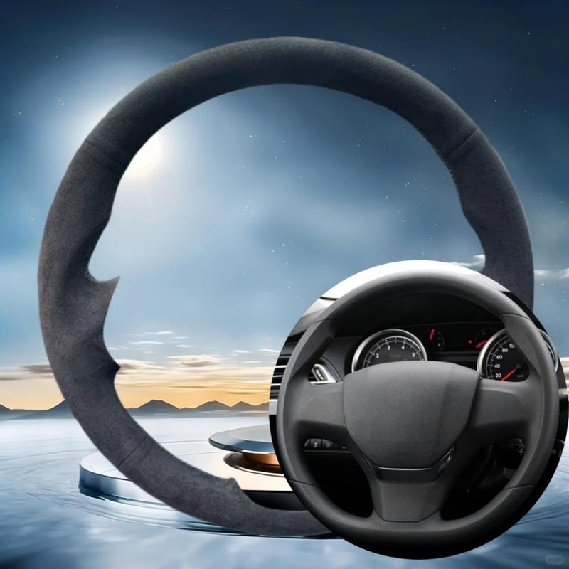 

Car Steering Wheel Cover For Citroen Jumpy For Peugeot Expert Traveller Spacetourer For Fiat Scudo DIY Suede Car Accessories Blue Thread