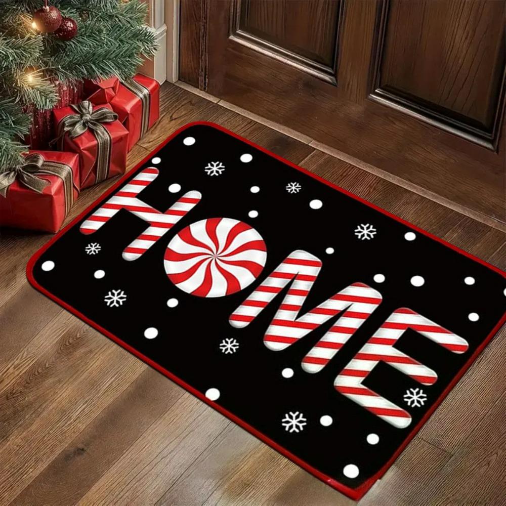 Christmas Holiday Welcome Rug Doormat Festive NonSlip Door Rug for Living Room Bedroom Kitchen Entrance Home Seasonal Decor