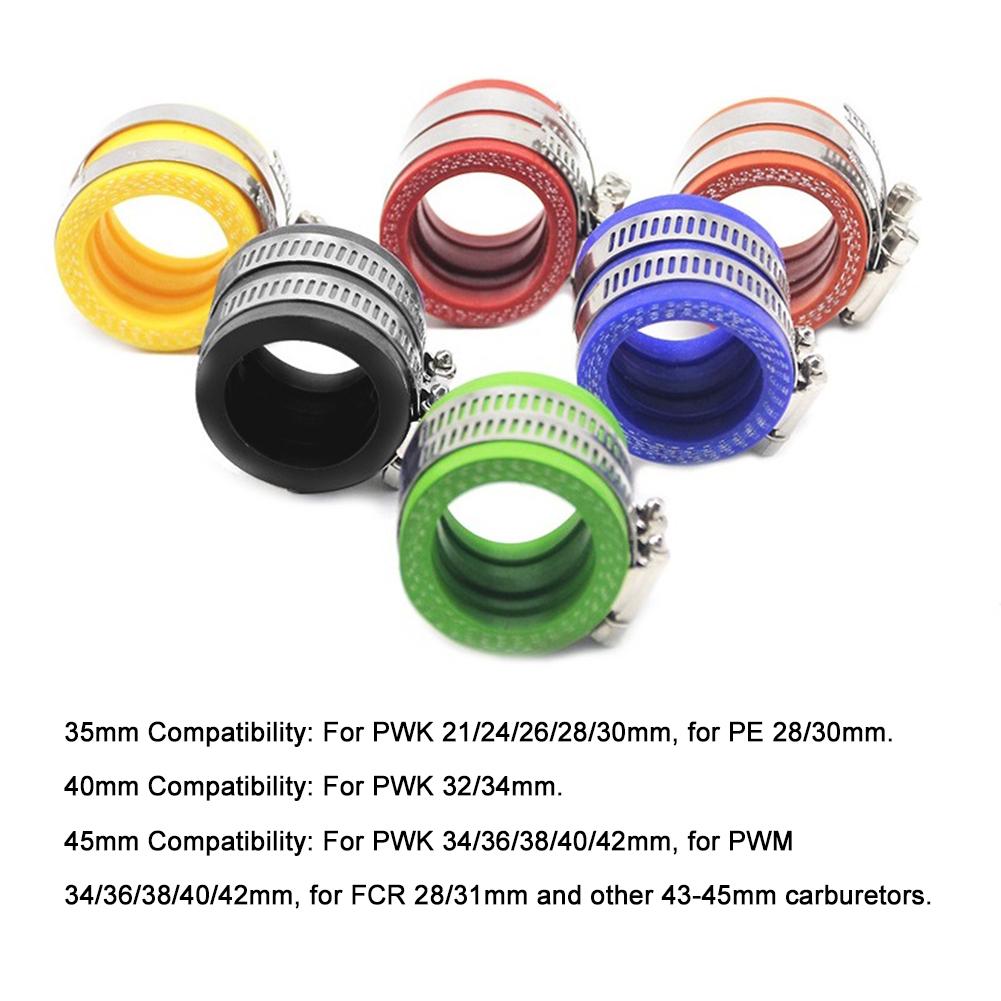 35mm 40 Mm 45mm High Pressure Silicone Motorcycle Carburetor Intake Air Filter Interface Adapter for PE PWK PWM FCR Carburetor