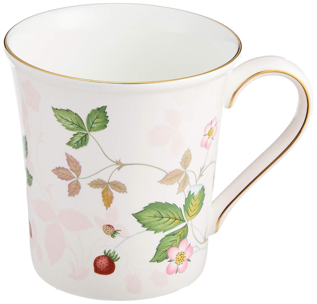 Wedgwood Wild Strawberry Pastel Pair Pink and Wedding Product Number 1053405 [Officially Imported] Mugs, Green, Approx. 300ml, Gift,