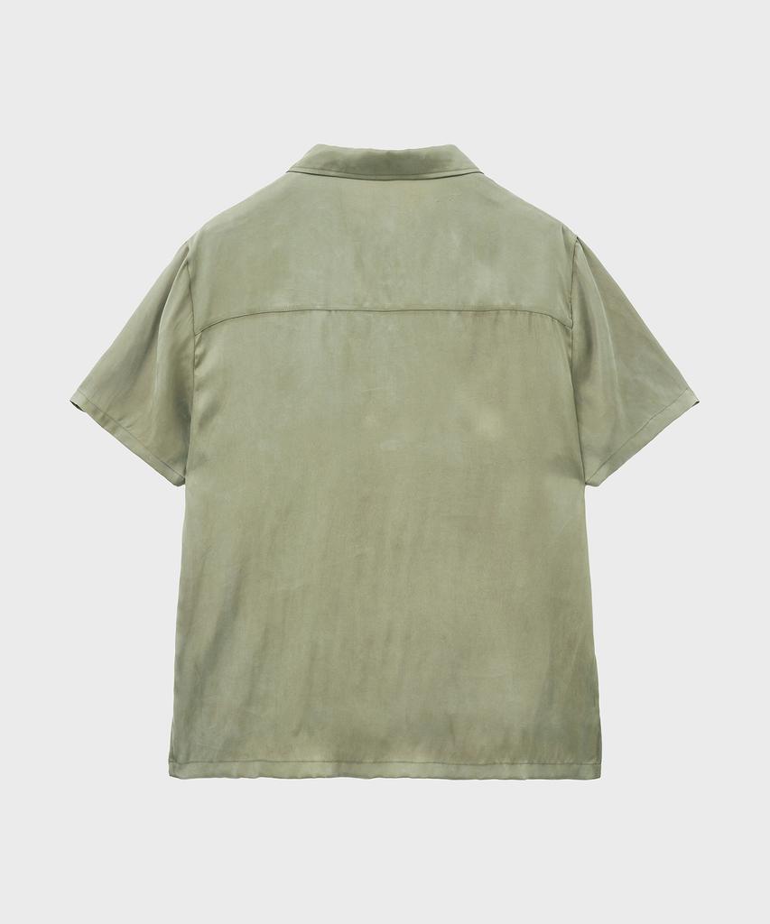 NOIRER Fluid Half Zip Polo Shirt (Pale Green)