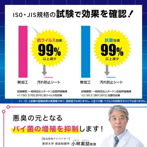 LEC Toilet Gap Stain Prevention Tape (Antibacterial and Antiviral, Over 99% Effective) - Fights Germs Caused by Urine Splashes / Made in Japan