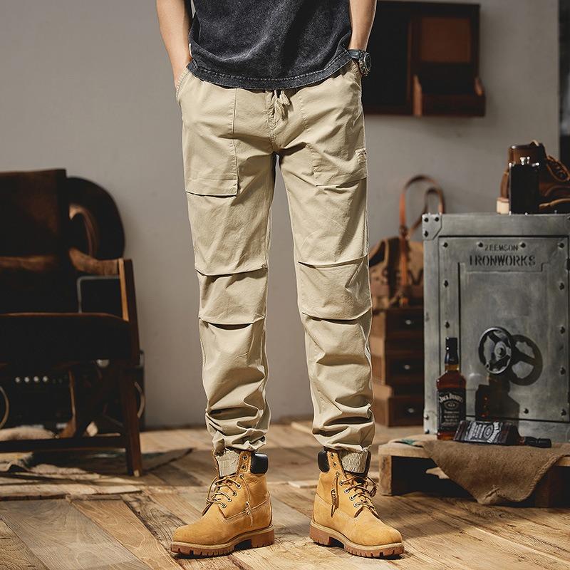 

Новый мужской комбинезон модные повседневные брюки спортивные уличные свободные износостойкие простые функциональные ветрозащитные 38 хаки