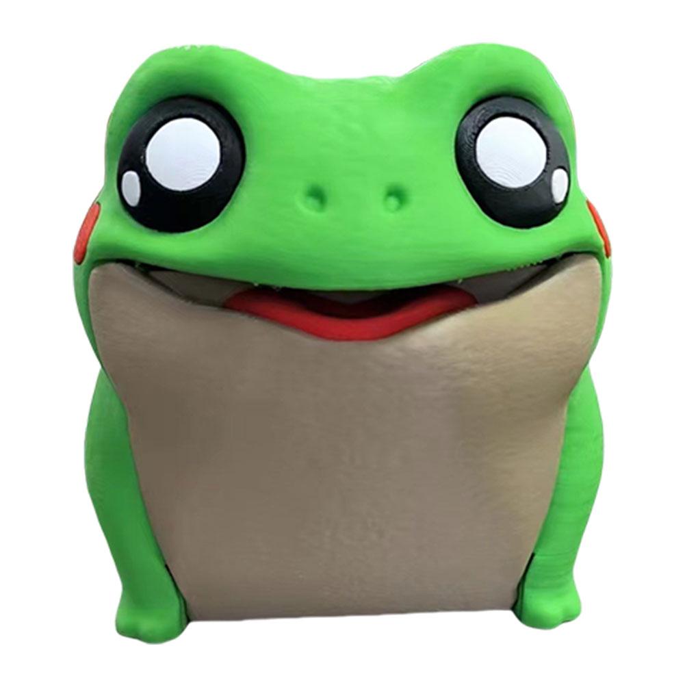Cute Frog Toilet Roll Paper Case Interactive Frog Flip Tissue Storage Rack Cartoon Bathroom Organizer for Home Kitchen