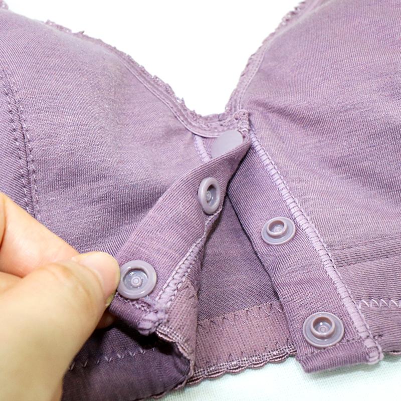 1Pc Push Up Bra Print Flower Polyester Fiber Lingerie Underwear Confortable Bra Female Wire Free Bra Big Bust Front Closure