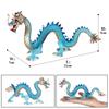 Oenux Original Mythical Chinese Dragon Dinosaurs Action Figures Animals Model Solid PVC Decoration Collection Kids Toy Gift