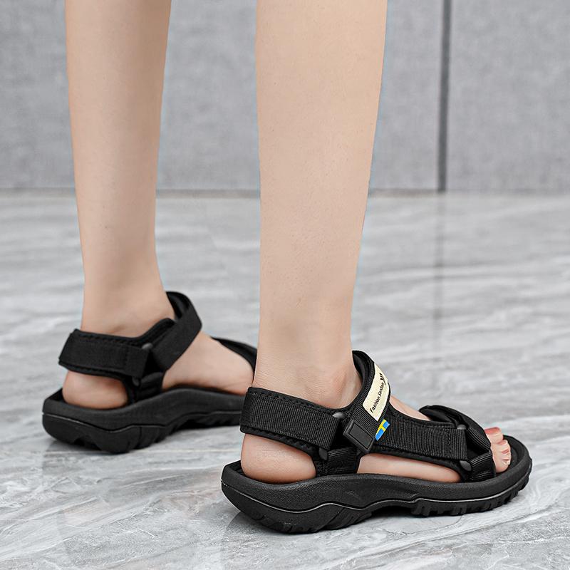 36-40 Teen Couple Simple Fashion Velcro Casual Sandals Beach Shoes