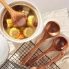 1pc Wooden Soup Spoon Non-stick Cooking Utensil Food Contact Safe Kitchen Utensil for Cooking and Serving,  Ideal for Home and RV Use