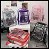 Casual PVC Clear Backpack Large Capacity with Multi-pockets Students Bookbag See Through Waterproof Transparent Backpack Travel