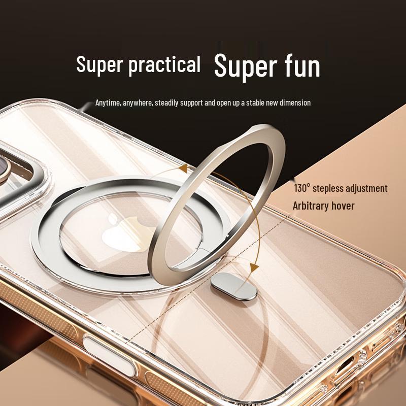 Suoying Clear MagSafe Rotating Stand iPhone Case