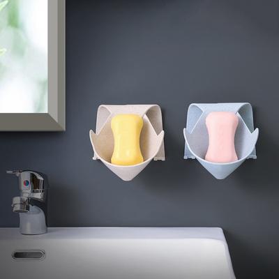 Βάση Σαπουνιού Επιτοίχια Αποστράγγιση Νερού Γρήγορο Στέγνωμα Χωρίς Νερό Θήκη Σφουγγαριού Σαπουνιού για το Σπίτι