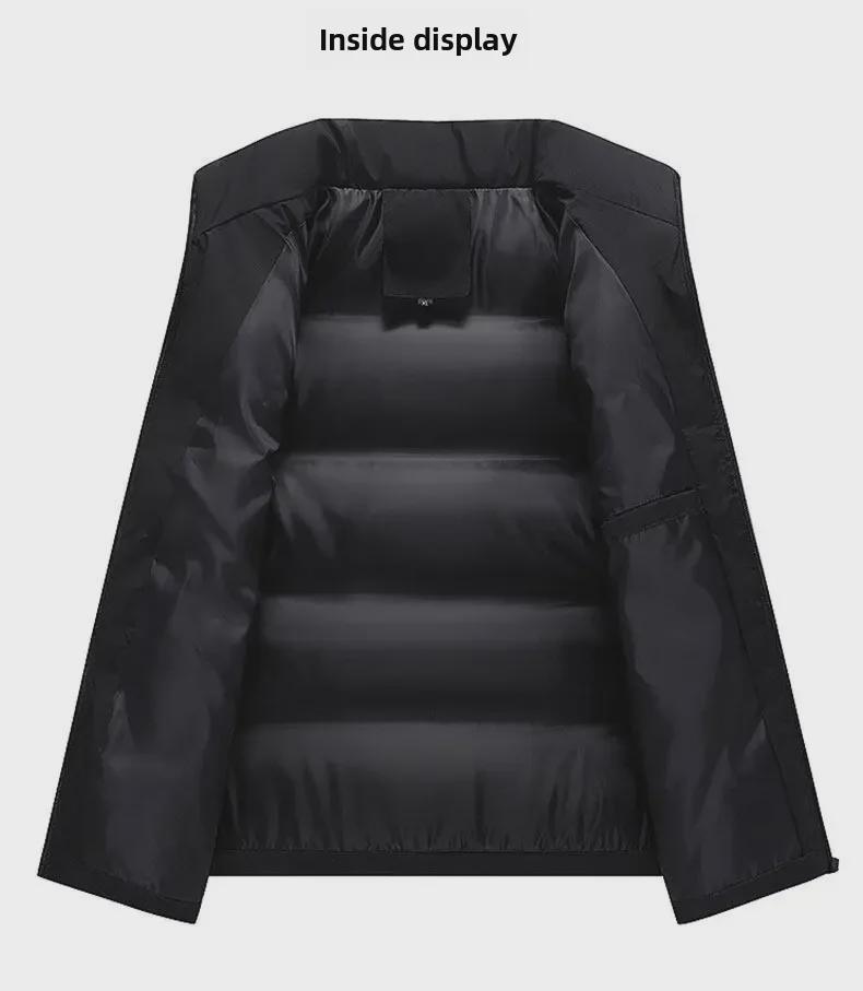 2024 Herren Steppweste - Winter Baumwolle, Große Größe, Stehkragen