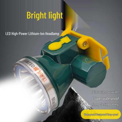 Lampe frontale rechargeable à haut lumen avec batterie au lithium longue durée pour la pêche de nuit et l'utilisation en extérieur