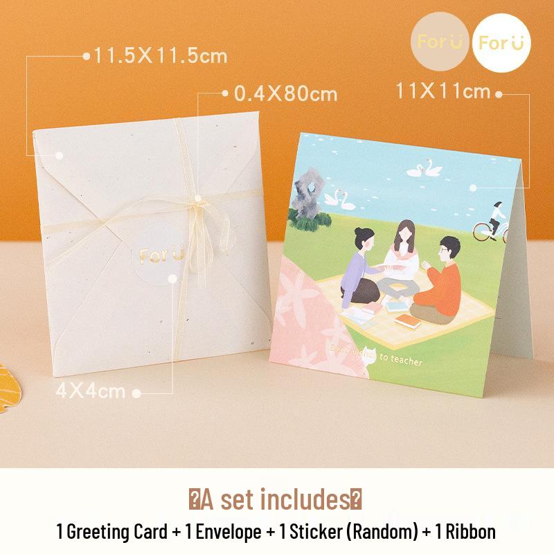 High-End Handmade Creative Blessings Card for Classmates and Teachers - Graduation, Thank You, and Invitation Card.