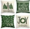 New Christmas Tree Printed Pillowcase Home Cushion Cover Christmas Decoration Sofa Pillowcase