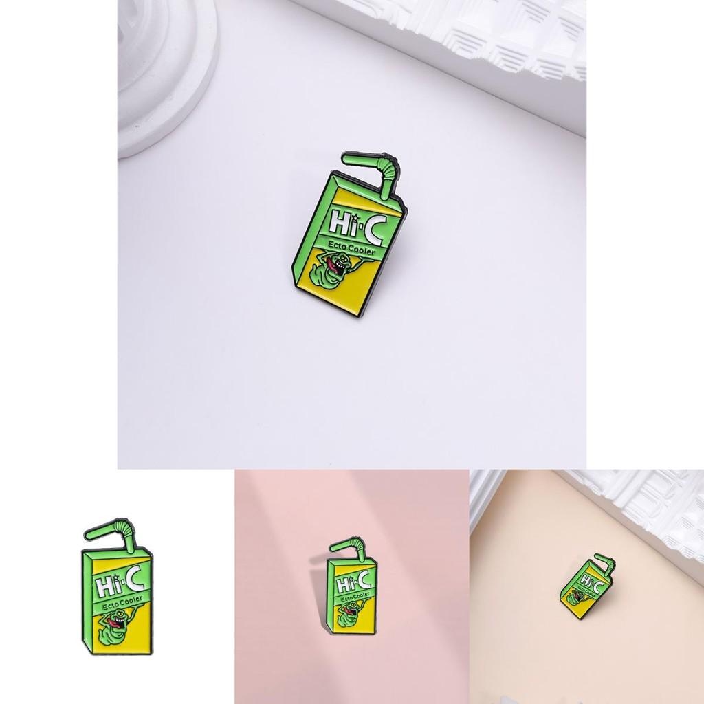 Alloy Unique Cartoon Character Brooch With Colorful Juicy Aesthetic Beverage