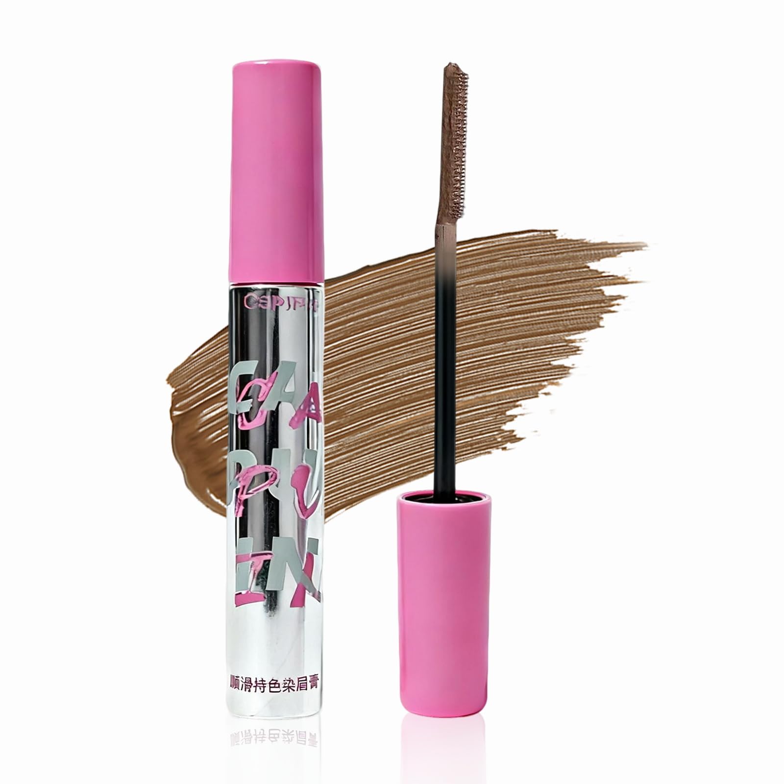 

XIXI BOX Eyebrow Mascara with Small Comb, Clump-Free, Water-Resistant, Creates Fluffy Eyebrows, 3 Bright Colors, 01# Natural Brown