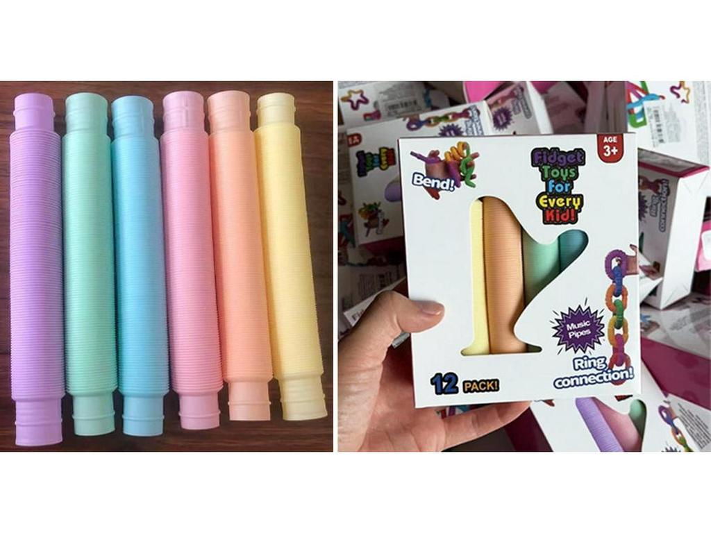 Cross-Border Poptube Corrugated DIY Telescopic Toy Set