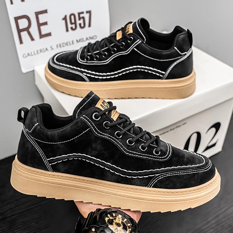 Men's Lightweight Comfortable Work Shoes Non-Slip Casual Sneakers for Outdoor Trailing Trekking Walking Skateboard Shoes