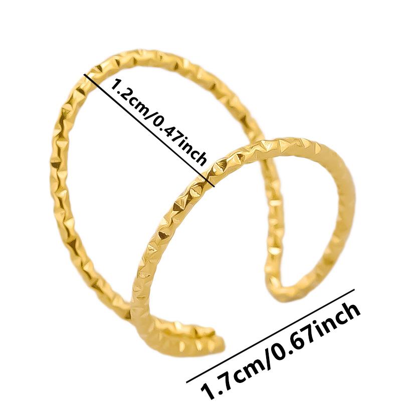 1/5Ppcs/Lot Real Gold Plated Stainless Steel Rings For Women Men Accessories Open Adjsutable Chunky Butterfly Heart Ring Anillos