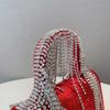 Women Velvet Evening Clutch Bag Diamond Clutch Female Banquet Crystal Tassel Handbags Wedding Purse Party Chains Crossbody Bags