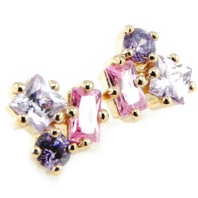 [D7426] - Gold Plated Earrings 'Les Tresors De Rosy'