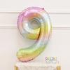 40 Zoll Regenbogen-Thema 0-9 Zahlenballon Magischer Einhorn-Stil Partydekoration Zahlenfolien-Heliumballon Für Geburtstagsfeier-Deko