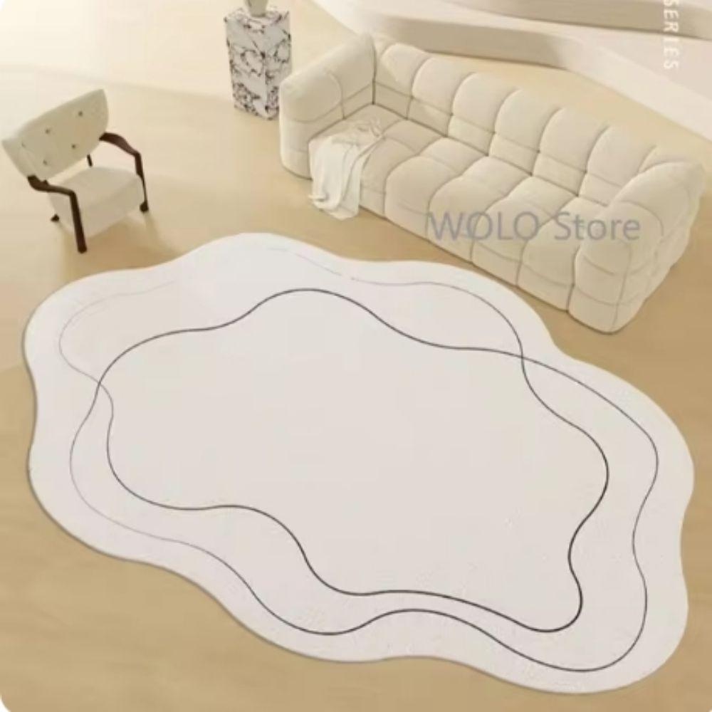 

Крем-стиль Имитация кашемира Ковер Украшение дома Зимний Мягкий Нескользящий Коврик для пола Гостиная Спальня Гардеробная 60x90cm 24x36inch