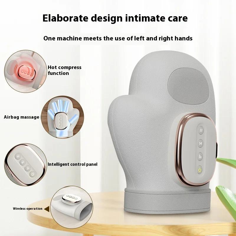 Multi Functional Finger Airbag Compression Hand Acupoint Hot Compress Device, Intelligent Wrist Joint Palm Electric Massager