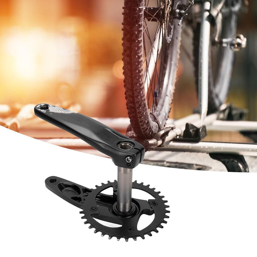 Angrenaj bicicletă, negru, gol, integrat, angrenaj pozitiv negativ, 36T, angrenaj cu suport inferior al angrenajului