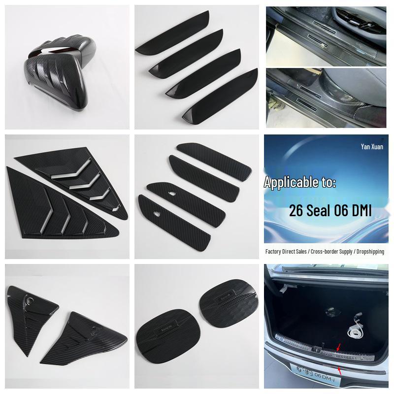 

Compatible with BYD Seal 25 06 DMI/Seal Custom Car Window Mirror Handle Door Welcome Light M Handles*4