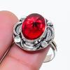 Natural Garnet Gemstone Handmade 925 Sterling Silver Jewelry Ring Size 8.5 AR-17992