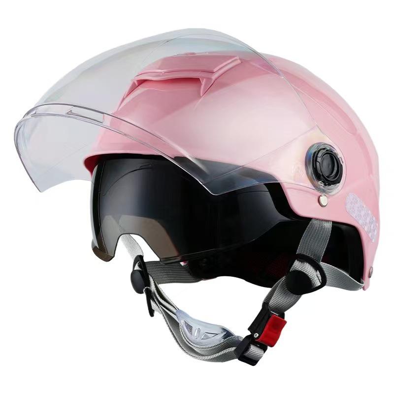 Dual-Lens All-Season Sun Protection Helmet for Electric Vehicles - Unisex